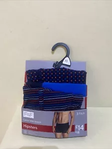 Pack de 3 boxers hipsters de algodón elástico F&F para hombre - camuflaje o azul - Imagen 1 de 14