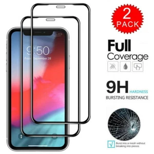 For iPhone 17 16 15 14 13 12 Pro Max Full Cover Screen Protector Tempered Glass - Picture 1 of 13