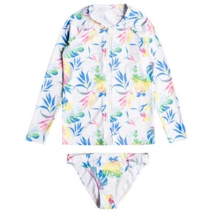 Roxy 16/XXL Girl's Good Romance L/S Zip 2 Pc Rash Guard Tankini Swimsuit - Picture 1 of 3