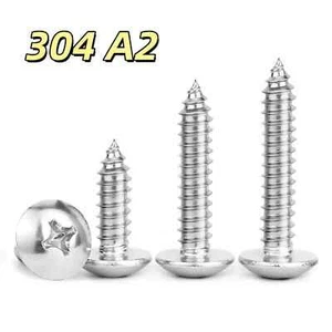 Stainless Steel Phillips Pan Head Self Tapping Screws Tappers Pozi Pili 304 A2 - Picture 1 of 140