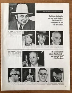 Al Capone & Top Chicago Mob Bosses 1963 illustrierter Artikel - Bild 1 von 1