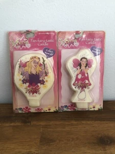 ABC Australia 2006 "The Fairies" Pair of Pink/White BIRTHDAY CANDLES - Picture 1 of 7