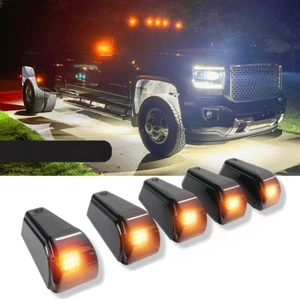 5pcs Wireless Solar 12-LED Cab Roof Marker Lights For Chevy GMC 1500 2500 3500 - Picture 1 of 12