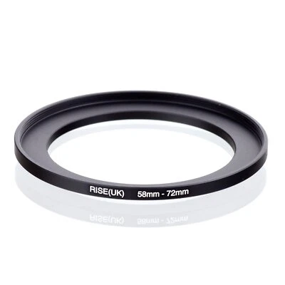 RISE(UK) 58mm-72mm 58-72 mm 58 to 72 Step Up Ring Filter Adapter black - Image 1 of 3