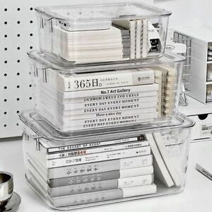 Dustproof File Basket Acrylic Storage Case Space-saving Storage Box  Household