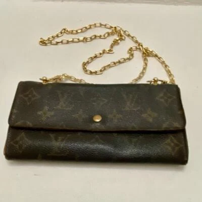 Authentic Louis Vuitton Brown Mono Long Wallet -Crossbody - Image 1 of 4
