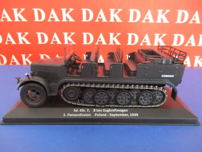 Die cast 1/43 Modellino Trattore Sd.Kfz. 7 8 ton Zugkraftwagen 1 Pz. Div. Poland - Immagine 1 di 4
