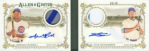 2017 ALLEN & GINTER KYLE SCHWARBER & ADDISON RUSSELLAUTO JERSEY BOOKLET 10/10 ! - Picture 1 of 3