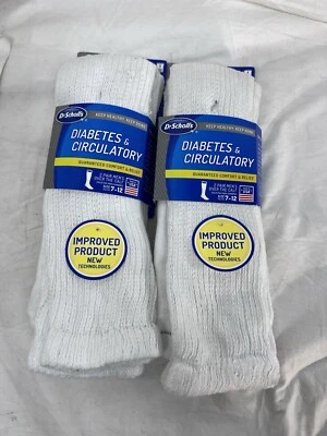 4 pares de calcetines circulatorios sobre la pantorrilla y diabetes Dr.Sholl’s para hombre talla 7-12 L Foto 1 de 4