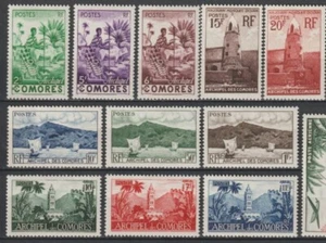 Comoros 1950, Yvert # 1/11, VF MLH*OG, RMD - Picture 1 of 1
