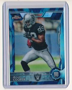 AMARI COOPER 2015 TOPPS CHROME BLUE WAVE RC REFRACTOR *CLEVELAND BROWNS*