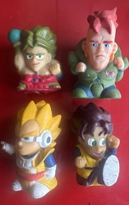 VINTAGE Dragon Ball 7 Cm. Plastic Puppet Figures 1994 4 Pezzi rari - Immagine 1 di 4