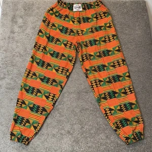 Pantalones de paracaídas vintage World Tour Captains Callbox MC Hammer tema africano XL - Imagen 1 de 10
