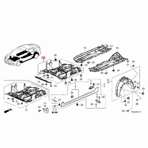 Engine Shield 74110 TBA A00 Under Car Shield Cover For Civci 2017 To 2021 - Picture 1 of 12