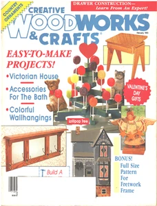 CREATIVE WOODWORKS & CRAFTS Magazine February 1993 Valentines Gifts Easy Project - Imagen 1 de 2