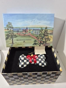 Mackenzie Child’s Courtly Check Dog Bone Christmas Ornament: New & Unused - Bild 1 von 11