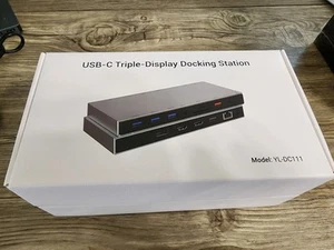 USB-C Triple Display Docking Station Model YL-DC111 - Afbeelding 1 van 6