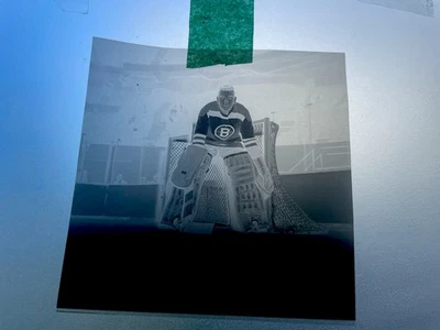 EDDIE JOHNSTON NEGATIVE NHL HOCKEY PHOTO BOSTON BRUINS GOALIE AHL OHL WHA WHL - Image 1 of 3
