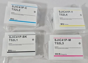 4x Ink Cartridge Black Cyan Magenta Yellow for Colorworks CW-C4000 Label Printer - Picture 1 of 4