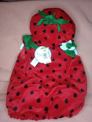 Koala Kids Baby Strawberry Costume with Matching Hat 3-6M NWT 2 Piece Set - Image 1 of 4