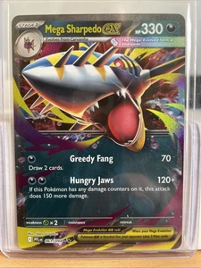 Juego de cartas coleccionables Pokémon Mega Sharpedo Ex 61/094 Phantasmal Flames casi nuevo - Imagen 1 de 2