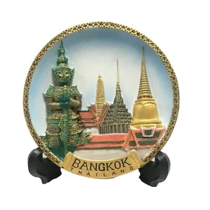 The Grand Palace 3D Collector Plate with Stand Souvenir of Bangkok Wall Hanging - Picture 1 of 13
