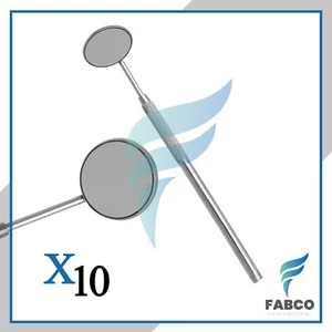 10 Pcs Dental Mouth Mirror #5 Magnifying With Handle Dental Instrument - Picture 1 of 2