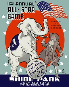 MLB 11th Annual All Star Game Program (1943) Wall Art Poster - 8x10 Color Photo - Picture 1 of 1