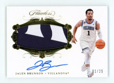 2018 Panini Flawless Jalen Brunson Auto Patch RC Gold #1/25 Rookie Jersey #! SP