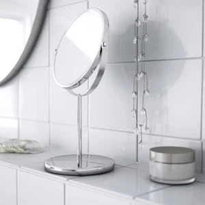 IKEA TRENSUM shaving mirror normal & magnifier bathroom stainless steel 2 sided - Picture 1 of 5