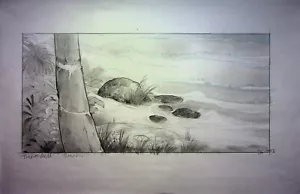 Pixie Hollow Games FIRMADO Dennis Greco Producción Diseño de Fondo Dibujado a Mano - Imagen 1 de 3