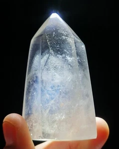 Lemurian "Blue Angel Feathers" Quartz Natural Point Crystal Rough Healing - Picture 1 of 9