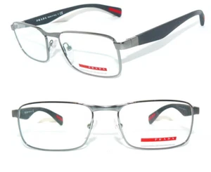 PRADA BRILLE GRAU VPS 51G 52 ROT LOGO HERREN DAMEN SONNENBRILLE FASSUNG ETUI - Bild 1 von 5