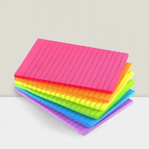 Sticky Notes 4X6 in Bright Ruled Post-it Memo Pads 45 Sheets 6 Pads Pack - Picture 1 of 5