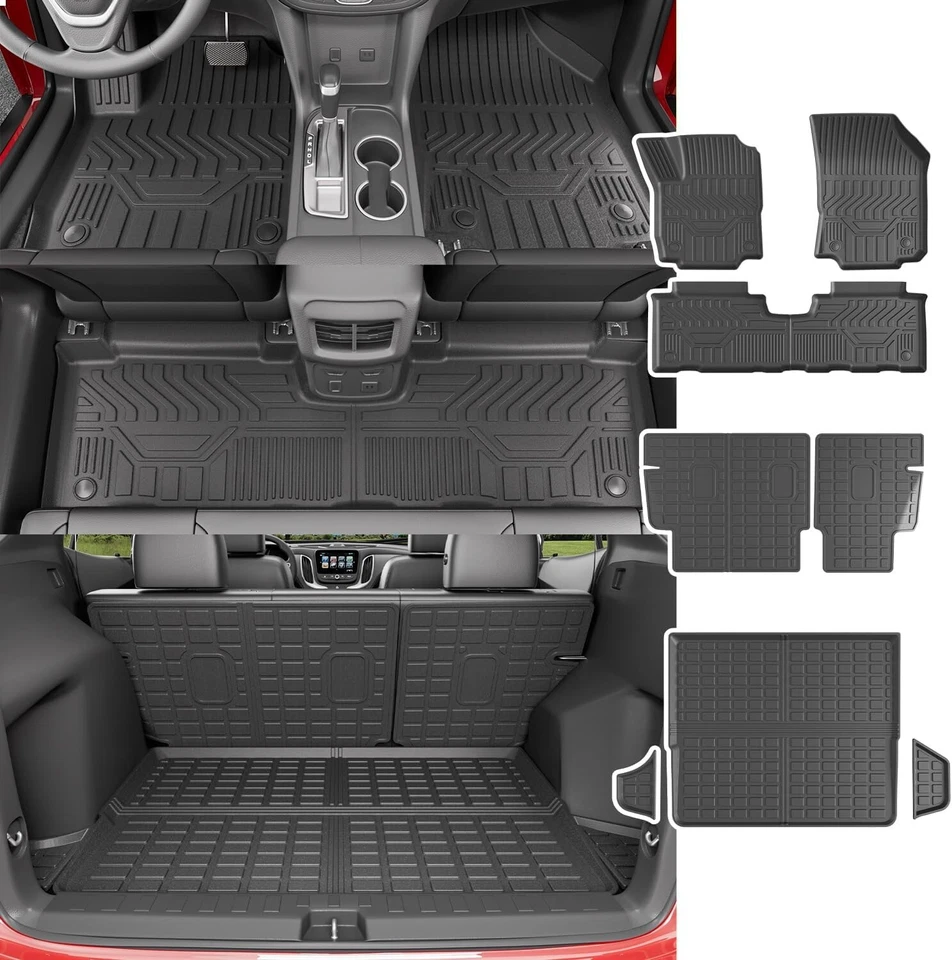 For 2018-2024 Chevrolet Equinox GMC Terrain Floor Mats Cargo Mats Trunk Liners - Image 1 of 4
