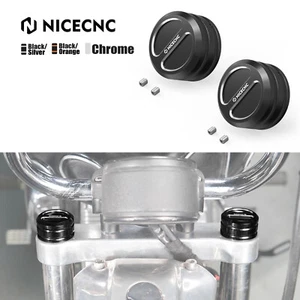 NICECNC Front Upper Fork Cover Caps For Harley Softail Slim FLSL 107 2018-2021 - Picture 1 of 20