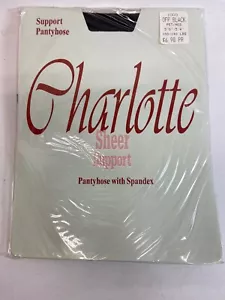 Vintage NEW Sheer Support Pantyhose OFF BLACK Petite Medium Fits 100-140 Lb - Picture 1 of 3