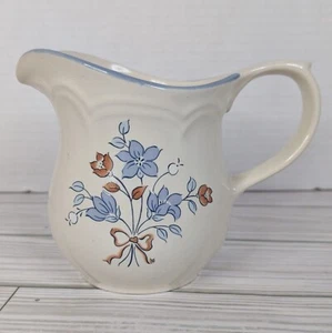 Cordella Collection Bluet Creamer Pitcher Stoneware Floral Small 10 oz- Japan - Picture 1 of 8