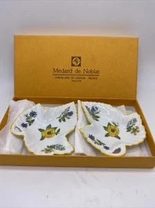 Platos de hoja pequeña de limoge francés Medard de Noblat - Imagen 1 de 6