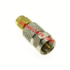 F male plug to SMA male plug Straight Adapter coaxial RF Connector Converter - Picture 1 of 6