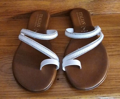Italian Shoemakers Womens Sandal Shoe Size 8 Rhinestone Design Never Worn  - Image 1 of 4