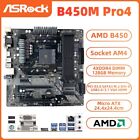ASRock  B450M Pro4 Motherboard M-ATX AMD B450 AM4 DDR4 SATA3 M.2 HDMI VGA DVI-D