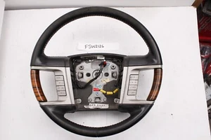Nice 2007-2014 OEM Black Lincoln Navigator Wood and Leather Steering Wheel - Picture 1 of 11