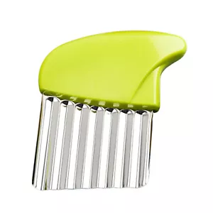 Crinkle Wavy Cutter Stainless Steel Vegetable Potato Chip French Fry Slicer Tool - Picture 1 of 11