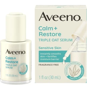 Aveeno Calm + Restore Triple Oat Hydrating Face Serum for Sensitive Skin - Picture 1 of 3