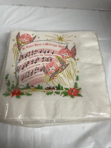 Servilletas de Papel Canción de Navidad 36 Almuerzo 13 x 13 1/2" 3 Diseños De Colección Nuevo de Lote Antiguo - Imagen 1 de 2