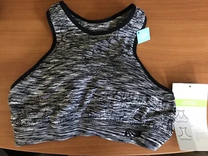 NWT Marika Mindy Seamless Sports Bra MLB0307A - Black Space Dye- XS - Picture 1 of 2