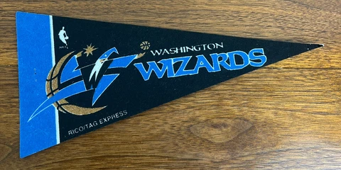 Washington Wizards Vtg NBA Basketball Mini Pennant 4"x 9" Rico Tag Express Cover