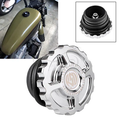 RSD Vented Fuel Tank Gas Cap For Harley Dyna FXD Softail Street Glide FLHX FLHXS Foto 1 de 4