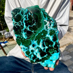 2.46LB Chrysocolla Malachite Polished Rock Stone Slab - Picture 1 of 18